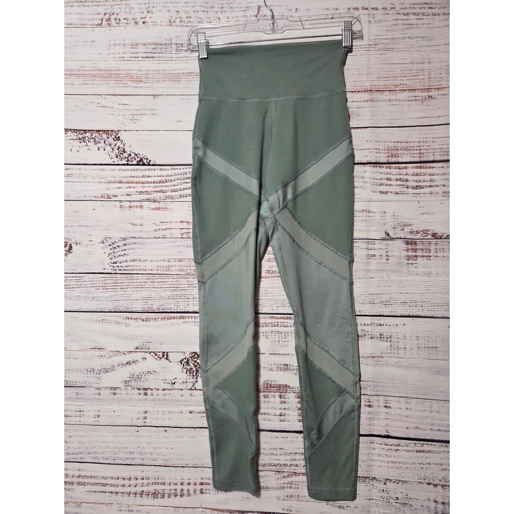 OFFLINE by Aerie The Hugger Leggings High Rise Sage Green Mesh Ribbed Small